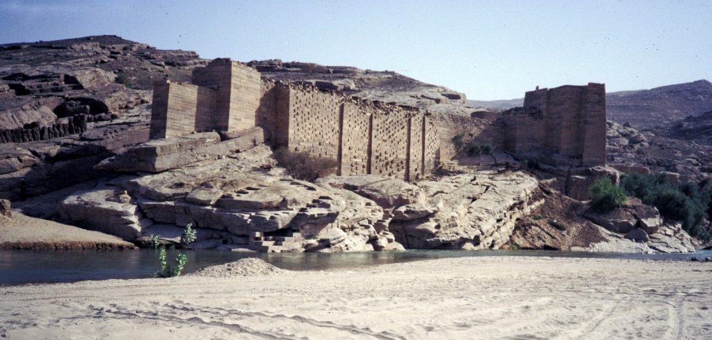 Ruins of great Maʾrib Dam: Yemen.