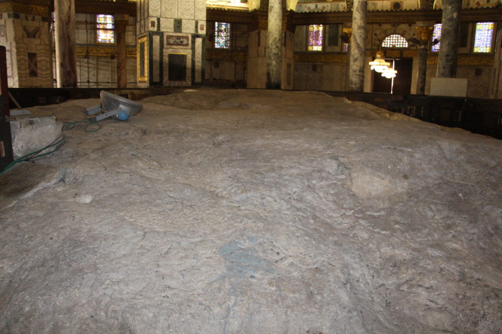 The rock underneath the dome in Jerusalem