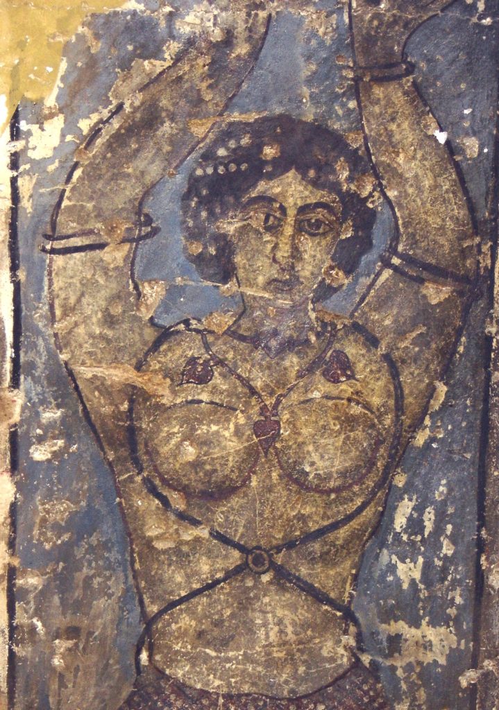 A fresco of nude woman of Roman features in Qusayr Amara. 