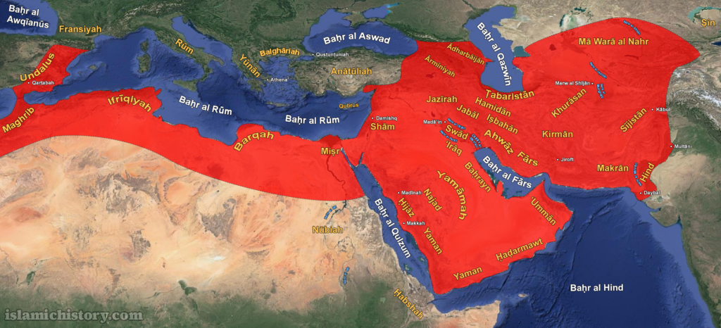 Map of Umayyad Caliphate